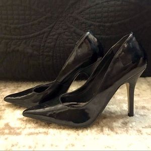 Black Patent Leather High Heels Pumps